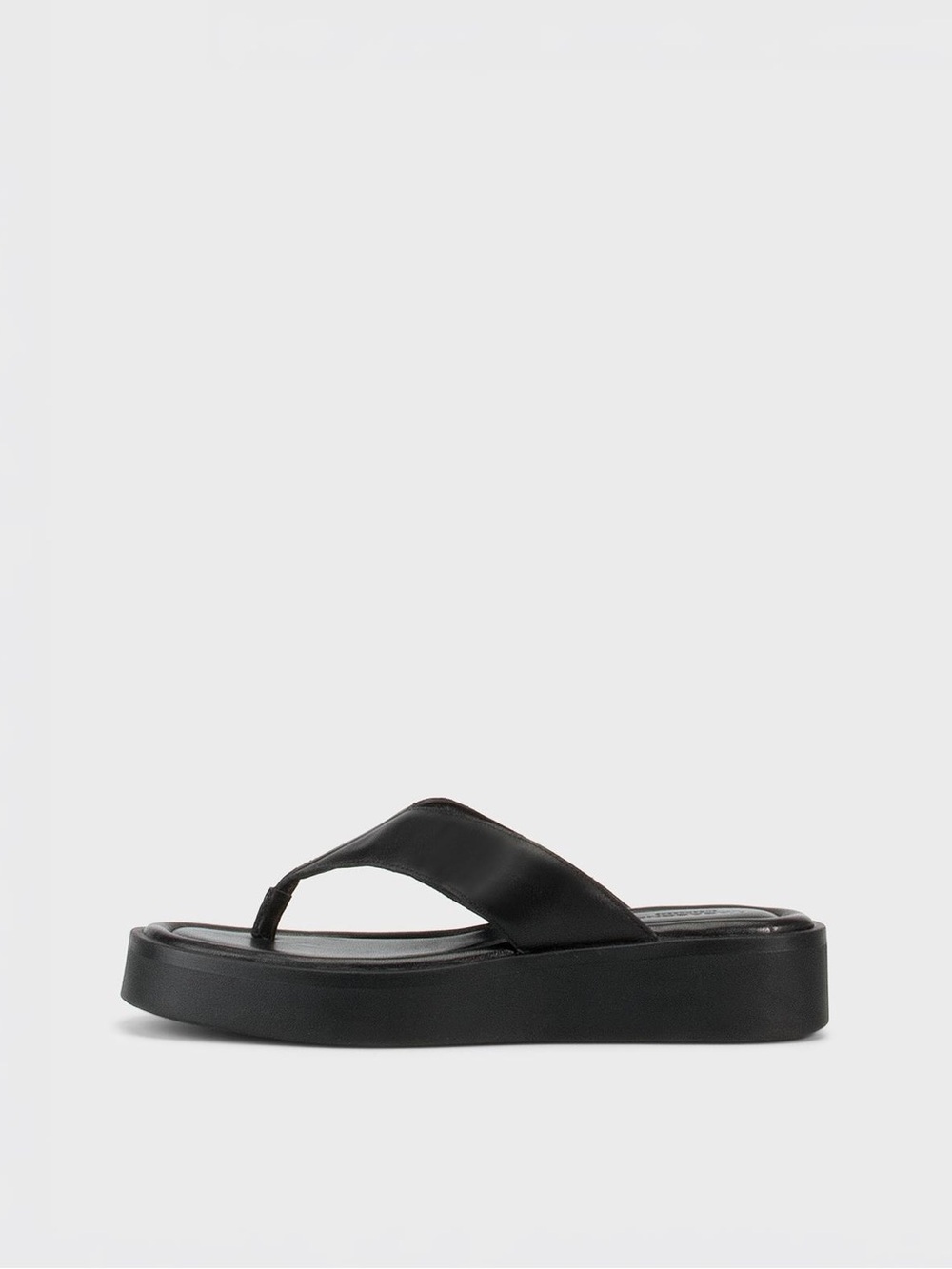 Vagabond Black Platform Thong Sandals